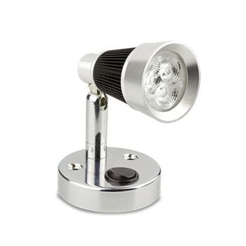 LED Autolamps RL60-12B LED Interior Reading Light 12V with Rotate & Tilt Adjust Silver