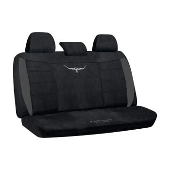 R.M. Williams Car Seat Covers Suede Velour Black