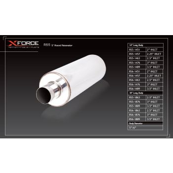 XForce 3 Inch Inlet 6 Inch Round Resonator