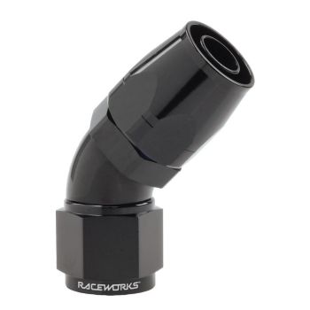 Raceworks Cutter Hose End AN-10 45deg RWF-102-10BK
