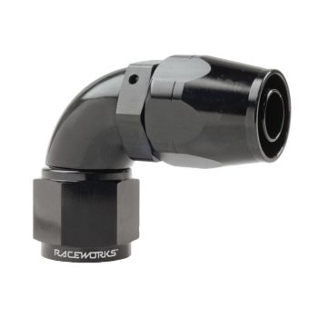 Raceworks Cutter Hose End AN-10 90deg RWF-103-10BK