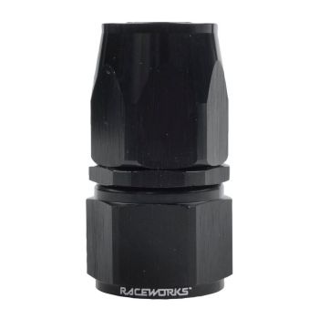 Raceworks Taper Hose End AN-6 straight RWF-111-06BK