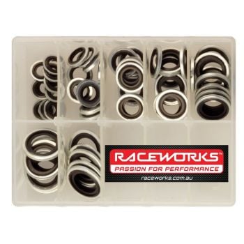 Raceworks Dowty Seal Kit 10 of Each Size 8mm to 18mm RWF-180-KIT