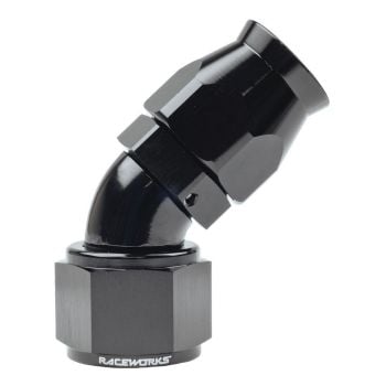 Raceworks PTFE Hose End AN-10 45deg RWF-202-10BK