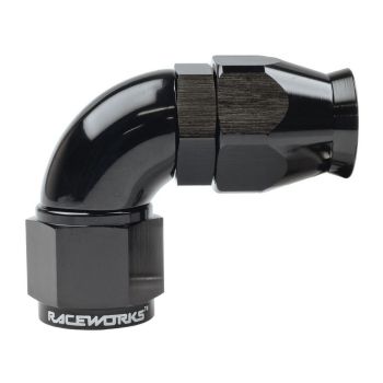 Raceworks PTFE Hose End AN-10 90deg RWF-203-10BK