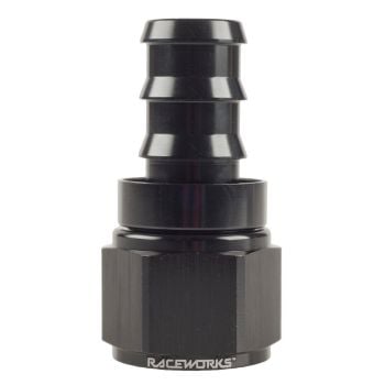 Raceworks Push Lock Hose End AN-8 straight RWF-401-08BK