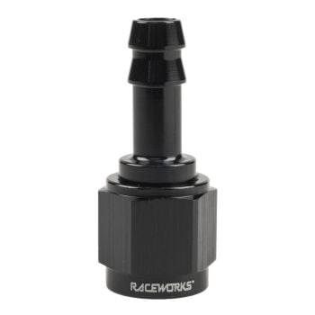 Raceworks Female AN-6 to Barb 5/16in RWF-411-06-05BK