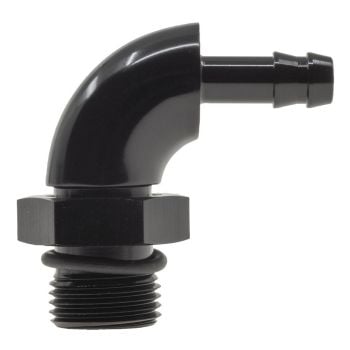 Raceworks AN-8 ORB to 5/16in Barb 90deg Swivel RWF-415-08-05BK