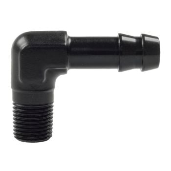Raceworks Male NPT 1/8in to 5/16in Barb 90deg RWF-423-02-05BK
