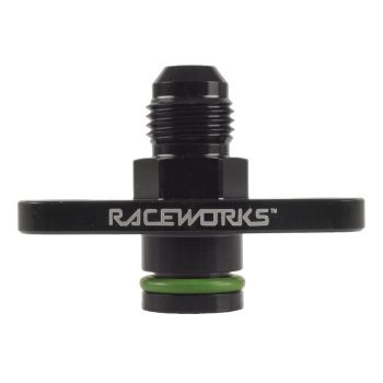 Raceworks Fuel Rail Adapter AN-6 suits Mitsubishi Evo 8/9 RWF-680-03BK