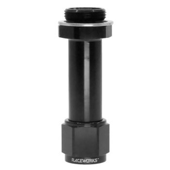 Raceworks Holley 7/8-20 AN-8 Female Swivel Long Adapter RWF-710-08BK