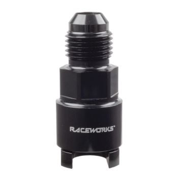 Raceworks AN-6 to 3/8in All Billet Female EFI Quick Connect RWF-805-06-06BK
