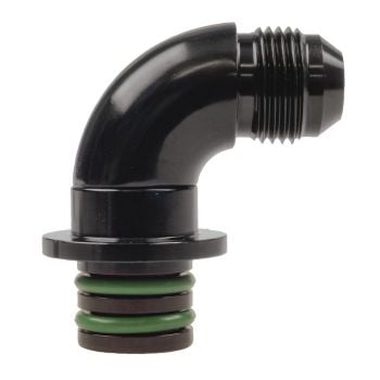 Raceworks 6r Transmission Adapter AN-8 90deg (18.8mm OD) RWF-922-6R-08BK