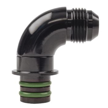 Raceworks Zf Transmission Adapter AN-8 90deg (16.4mm OD) RWF-922-ZF-08BK