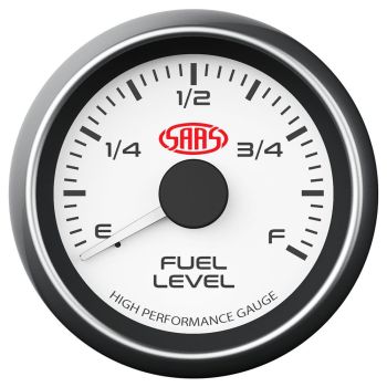 SAAS SG-FL52W Fuel Level Gauge 52mm White Muscle Series