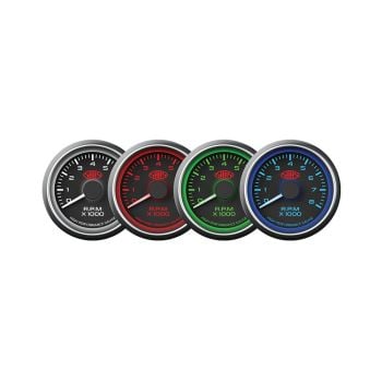 SAAS SG-TAC52B Tachometer 0-8K 52mm Black Muscle Series