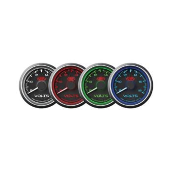 SAAS SG-VLT52B Volt Gauge 8v-18v 52mm Black Muscle Series