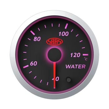 SAAS SG21220 Water Temp Gauge 40 -120 52mm Black Street Series