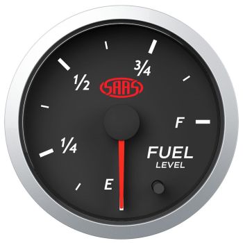 SAAS SG21290 Fuel Level Gauge 52mm Black Street Series