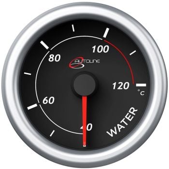 SAAS SG71220 Water Temp Gauge 40-120C 52mm Black Autoline