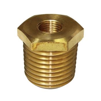 SAAS SGA-320051 Gauge Bush Brass Adaptor 3 8"NPT to 1 8"NPT