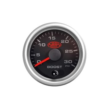 SAAS SGTBD52BS2 Boost Gauge Diesel 0-30 PSI 52mm Black Muscle Series 2