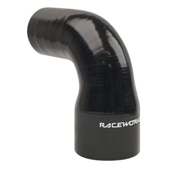 Raceworks 90deg Reducer 2.75-3.0in (70-76mm) Black SHE-090-275300BK