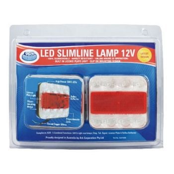 Ark Trailer Combination Lamp LED Slimline Standard 2pc SLD10SB
