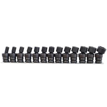 SP Tools Socket Set Impact Swivel 13pc Metric 1/2" Drive SP20356
