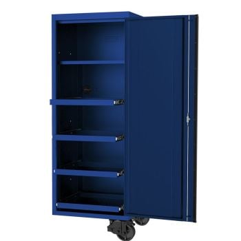 SP Tools USA Sumo Series Side Cabinet 27" 4 Roller Shelves & 1 Fixed Shelf Blue/Black SP44880BL