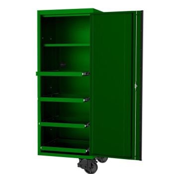 SP Tools USA Sumo Series Side Cabinet 27" 4 Roller Shelves & 1 Fixed Shelf Green/Black SP44880G