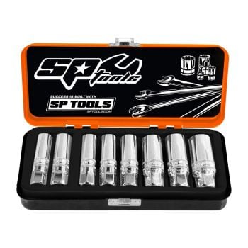 SP Tools Socket Set 3/8" Drive Magnetic Spark Plug Metric/SAE 8pc SP20290