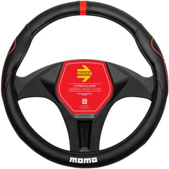 MOMO SWC014BR Supergrip Black & Red Medium Steering Wheel Cover