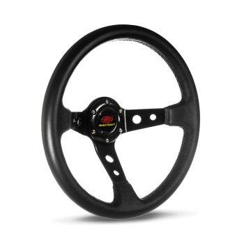 SAAS SWGT3 Steering Wheel Leather 14" Gt Deep Dish Black With Holes
