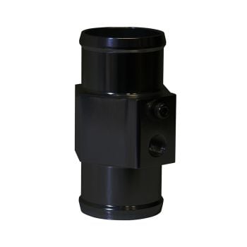 SAAS SWTA38B Water Temp Sender Radiator Hose Adapter 38mm Black Aluminium