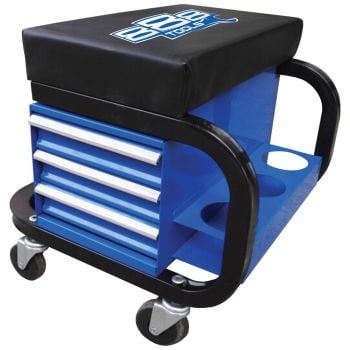 888 Tools Workshop Seat 3 Drawers Blue T8R58