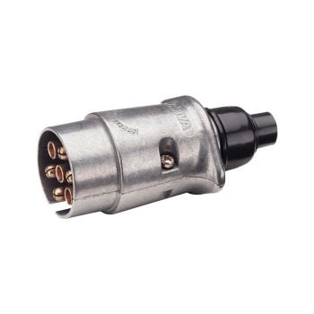 Narva 82161BL 7 Pin Large Round Metal Trailer Plug