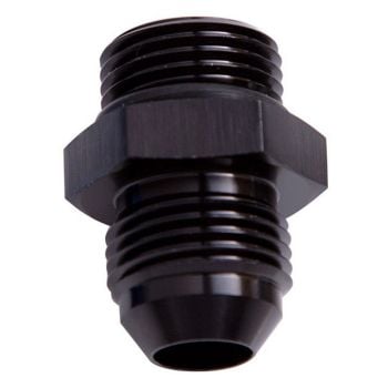 Aeroflow ORB to AN Straight Male Flare Adapter -10 ORB to -10AN Black
