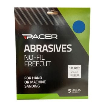 Pacer No-Fil Freecut Sandpaper 180 Grit 5Pk A23180-5
