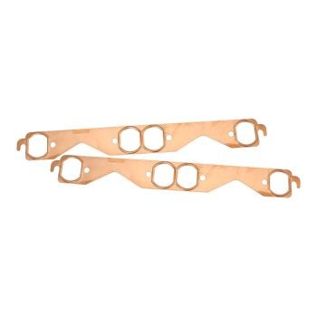 Aeroflow Oval Port Copper Embossed Exhaust Gaskets fits Small Block Chev AF1854-1214