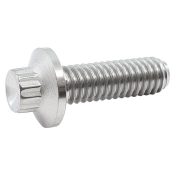 Aeroflow 5/16-18" UHL 1" Titanium Bolt to Suit Beadlocks 12 Point Large Head Natural Finish Sold Single AF3512-1000-1