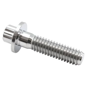 Aeroflow 5/16-18" UHL 1-1/4" Titanium Bolt to Suit Beadlocks 12 Point Large Head Natural Finish Sold Single AF3512-1250-1
