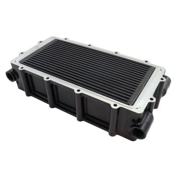 Aeroflow Water to Air Intercooler for Modular Intake Manifold 4-1/4" Tall Black Anodized CNC Finish AF6288-0000
