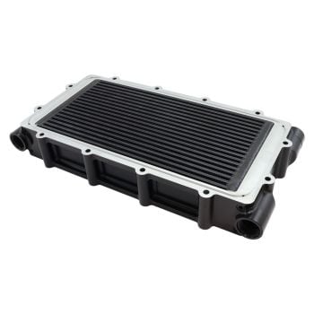 Aeroflow Water to Air Intercooler for Modular Intake Manifold 2-3/4" Tall Black Anodized CNC Finish AF6288-0001