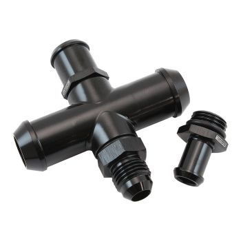 Aeroflow Heater Hose X-Piece fits Ford Falcon BA BF FG XR6 with Barra Engine AF64-4044BLK