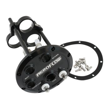 Aeroflow Billet Low Profile Triple 40mm Fuel Pump Hanger Black AF64-4056BLK