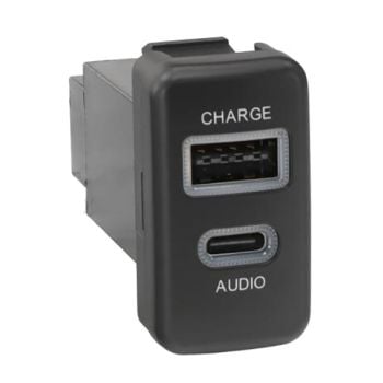 Aerpro APUSBTO6 USB-C Passthrough & USB Charge Socket fits Toyota 22mm x 40mm