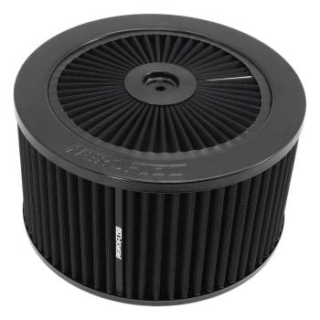 Aeroflow Black Full Flow Air Filter Assembly with 9" x 5" 5-1/8" Neck Black Washable Cotton Element AF2251-1375
