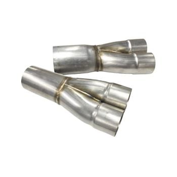 Aeroflow AF2300-350 Stainless Steel 2 into 1 Merge Collectors 3in Primary Into 3-1/2in Collector Outlet