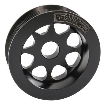 Aeroflow Oversized Alternator Pulley Toyota 1JZ/2JZ 3.3" Diameter Black Finish AF4080-0006BLK